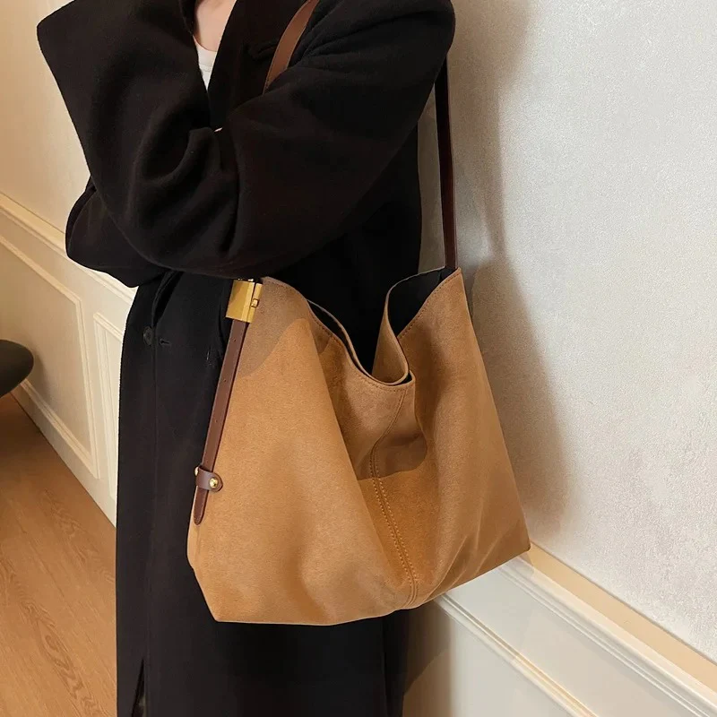 Edna Lock Suede Bag