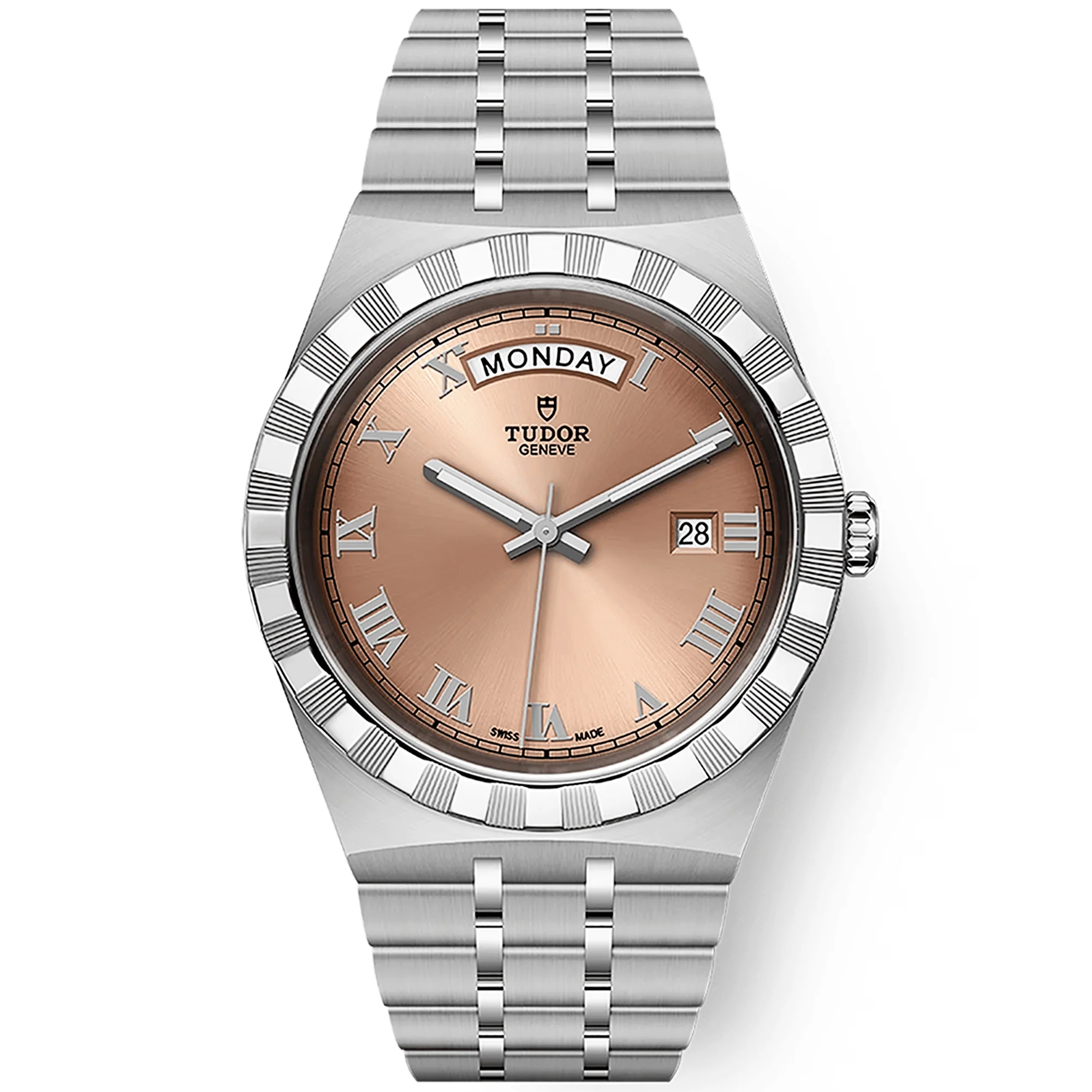 [2026 Mirror Grade]Royal Day/Date 41mm Salmon Dial Men's Automatic Bracelet Watch