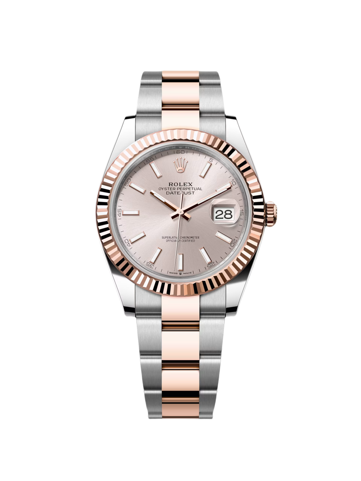 [2026 Mirror Grade]RLX Datejust 41mm 126331 Sundust Index Oyster Steel and Everose Gold Watch
