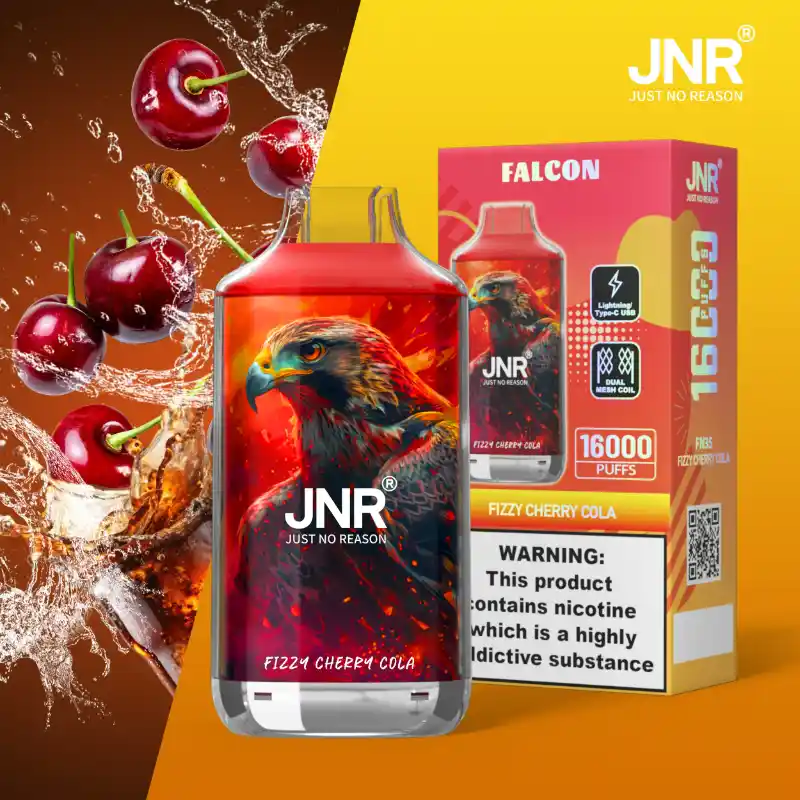 JNR - Falcon - 16K Puffs - Disposable Vape - Fizzy Cherry Cola