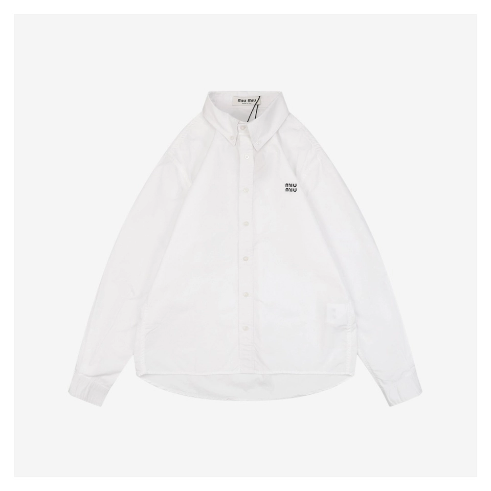 MM Boxyfit Logo Patch Shirt (Blue/White)