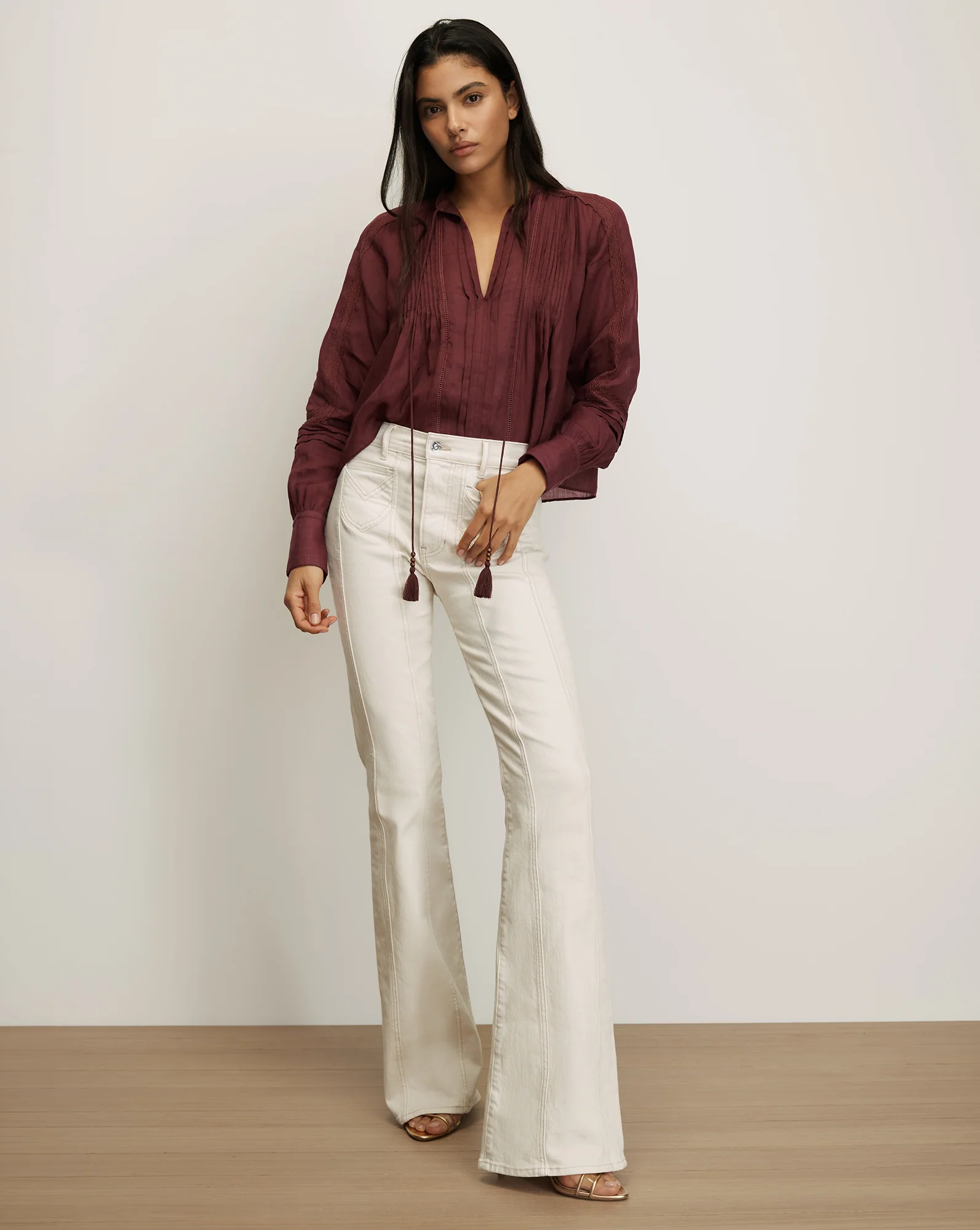 Sawyer Self-Tie Blouse