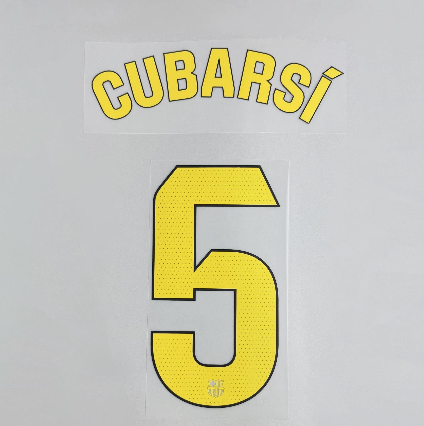 CUBARSI #5 FC Barcelona 2025-26 Home & Fourth Away La Liga Football Soccer Name & Number Set