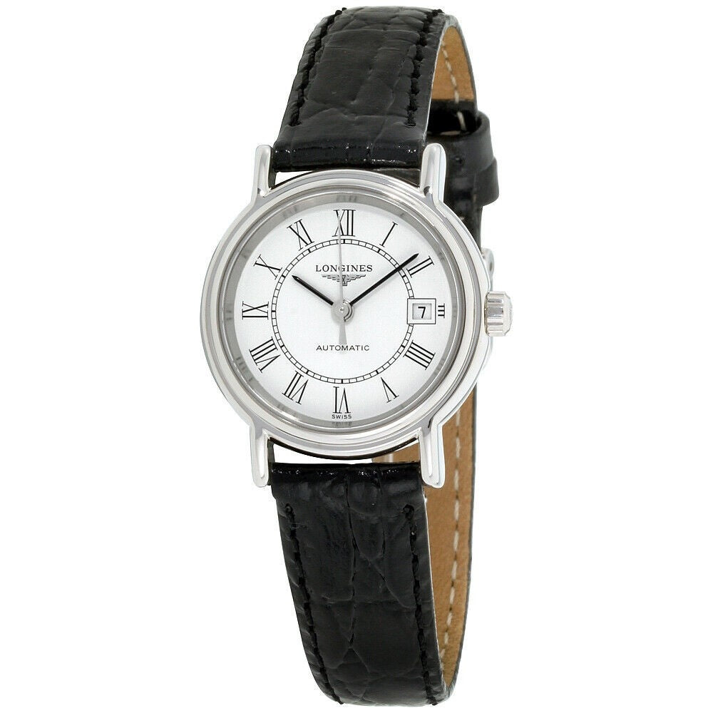 [2026 Mirror Grade]Longines Women's L4.321.4.11.2  Presence Black Leather Watch