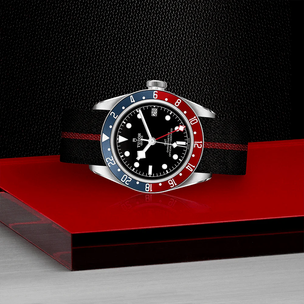 [2026 Mirror Grade]Black Bay GMT 41mm Black Dial Automatic Men's Fabric Strap Watch