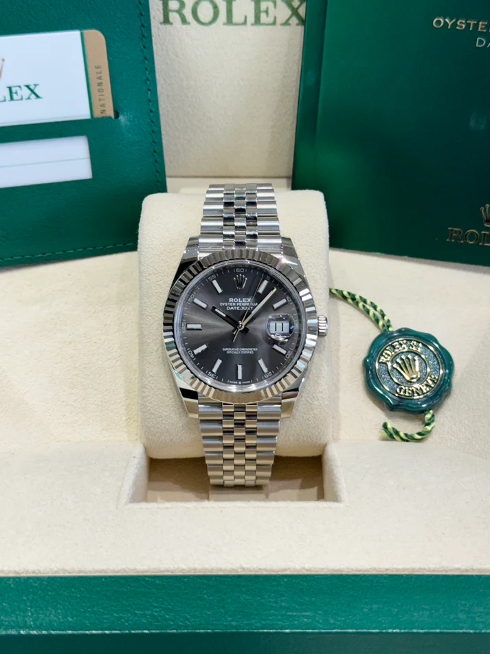 [2026 Mirror Grade]RLX  Datejust 126334 Dark Rhodium Index Jubilee 41mm Stainless Steel