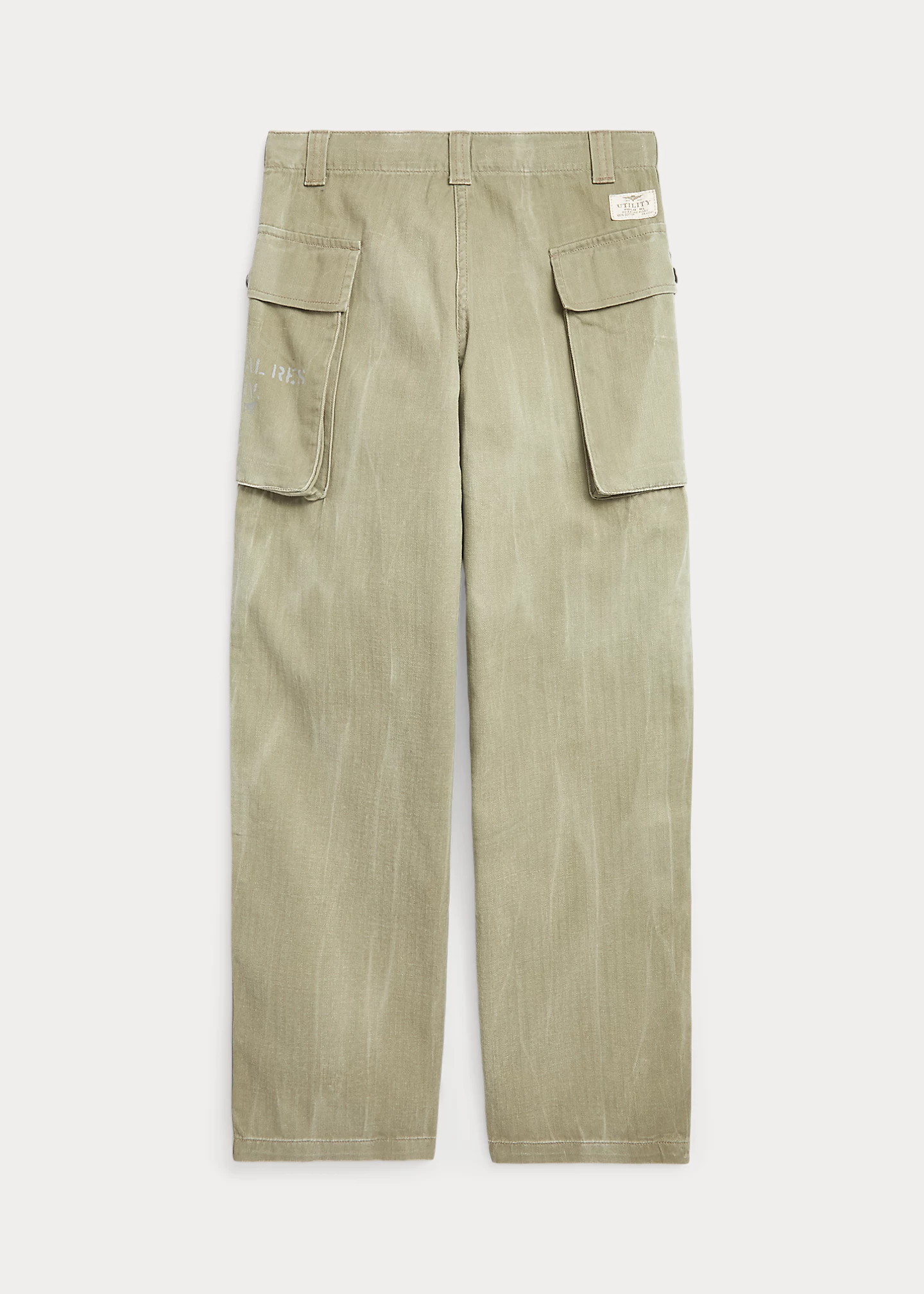 Cotton Herringbone Utility Pant