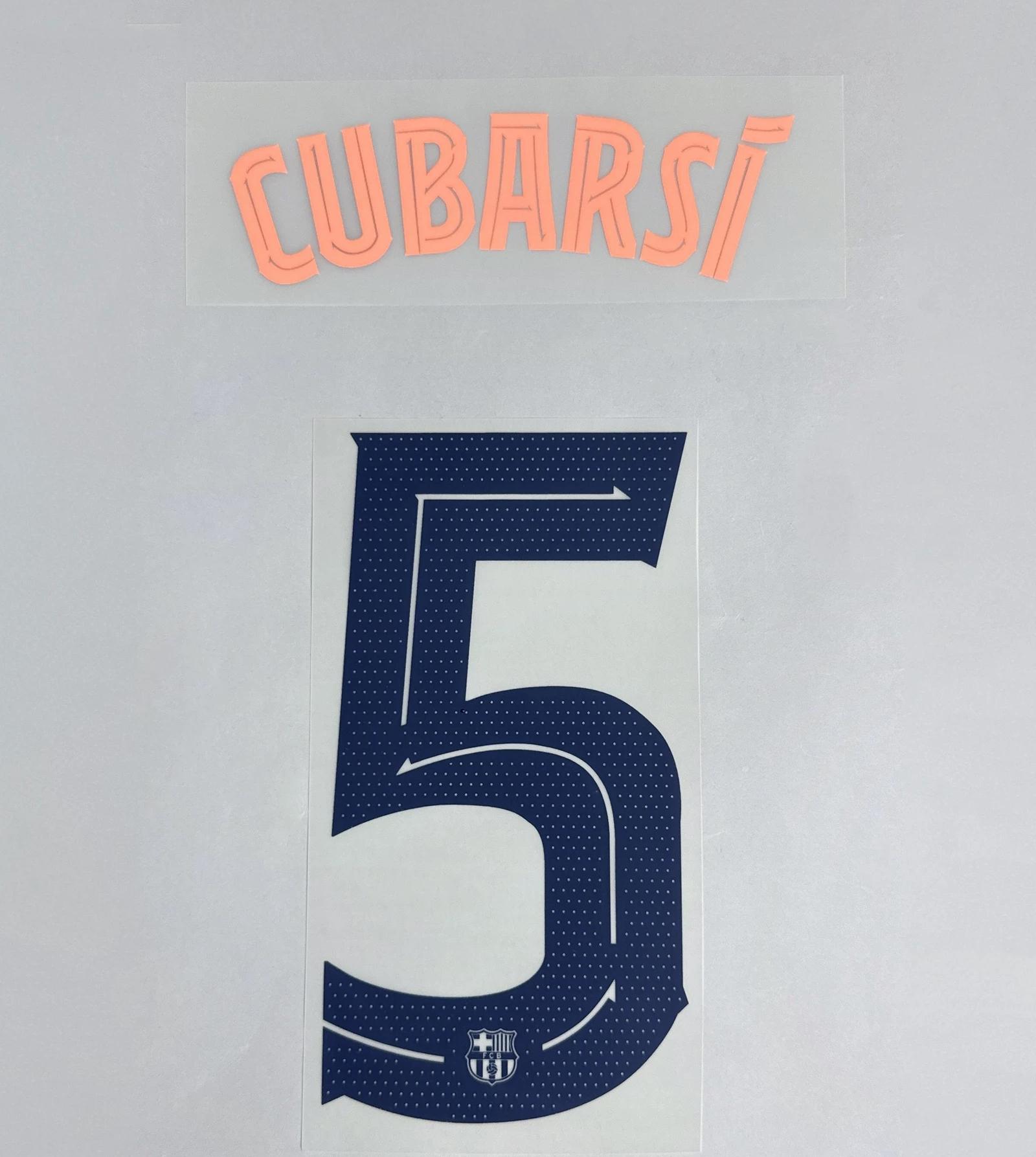 CUBARSI #5 FC Barcelona 2025-26 Third Away UCL Football Soccer Name & Number Set