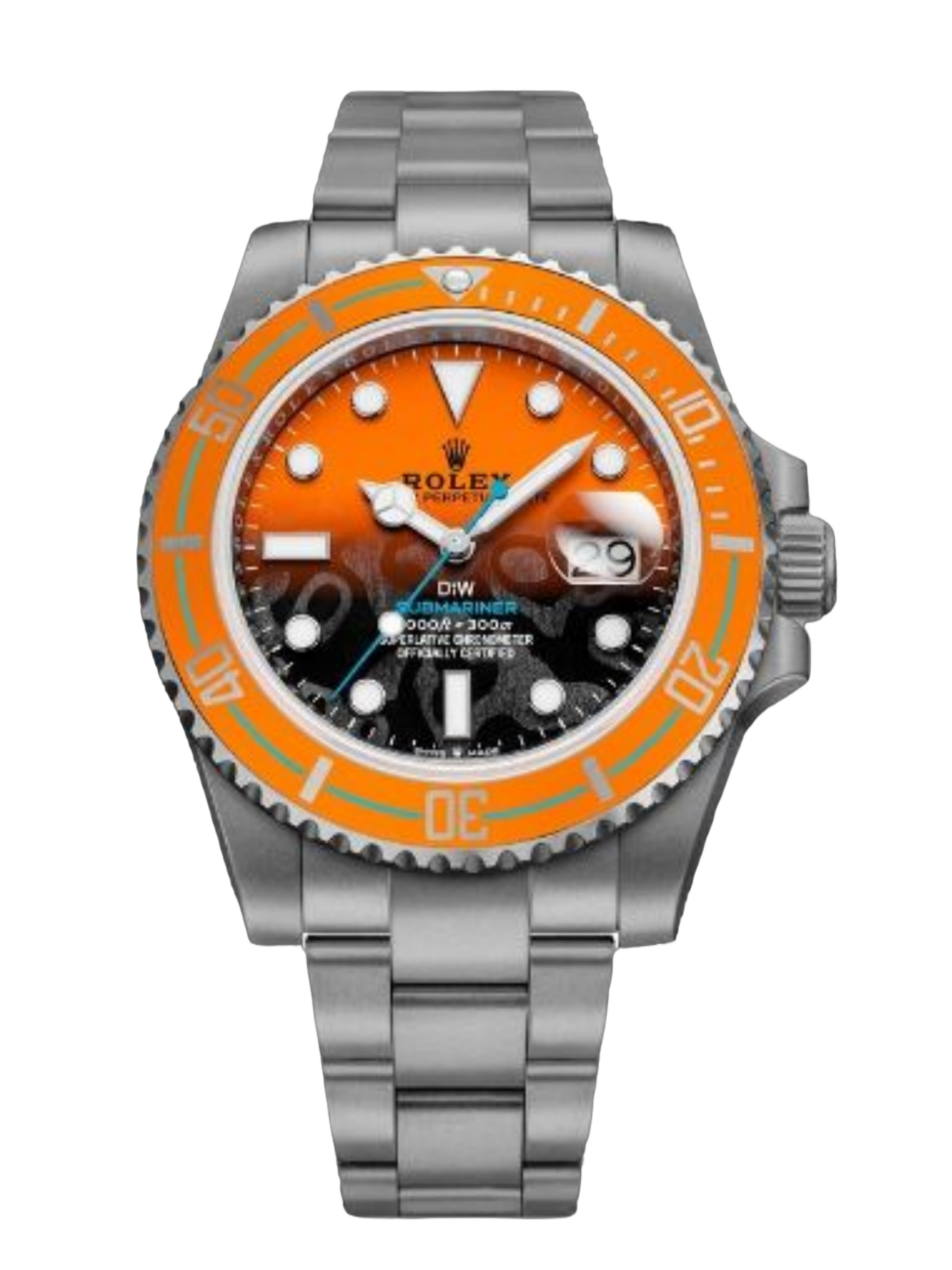 [2026 Mirror Grade]Rolex Submariner DIW Persimmon Orange Black Dial Ceramic Orange Bezel