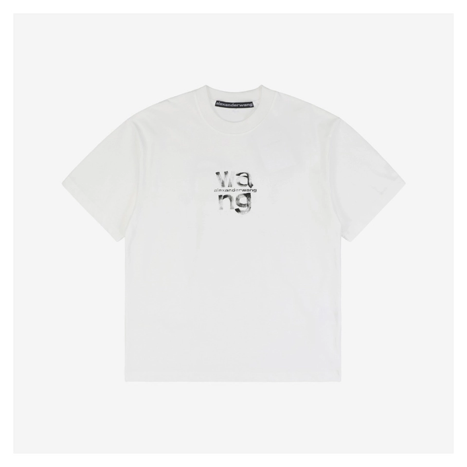 Alexander Wang Handwritten Letter Print T-Shirt (Black/White)