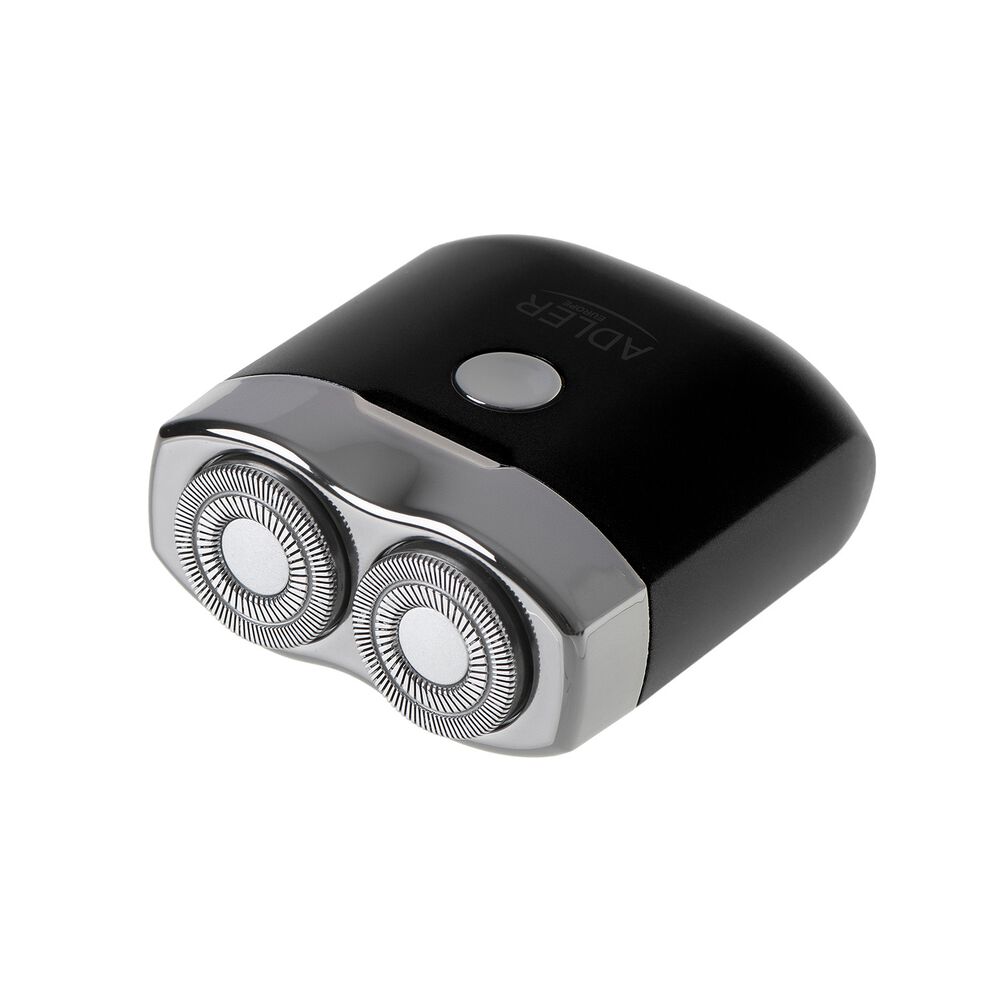 ADLER Golarka podróżna z USB, 2 głowice, czarna