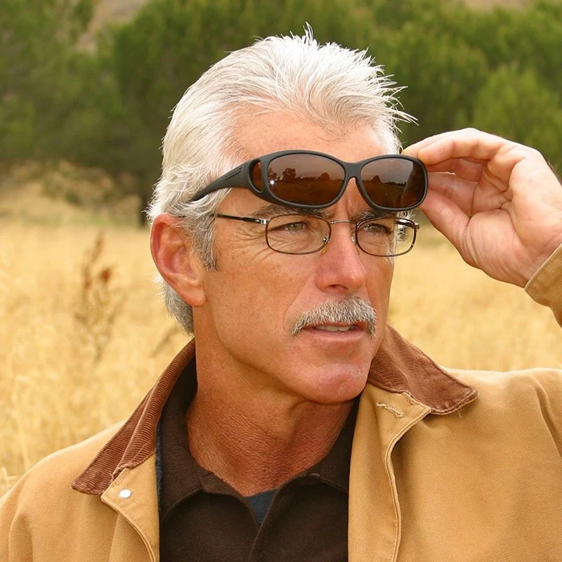 Black Mini Slim Frame with Polarized Amber Lens