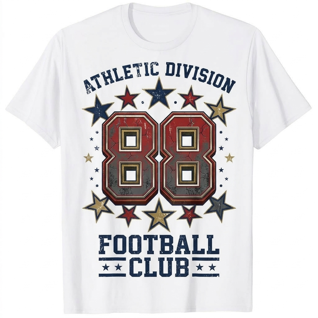 Unisex Loose Fit T-Shirt 100% Cotton Soft Comfortable Summer Casual Printed Top Soccer