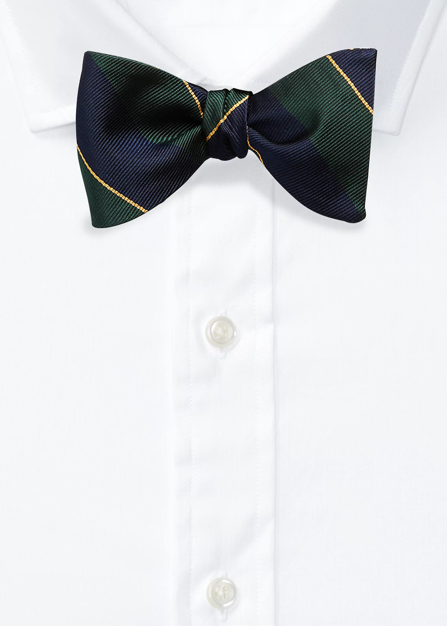 Striped Silk Repp Bow Tie
