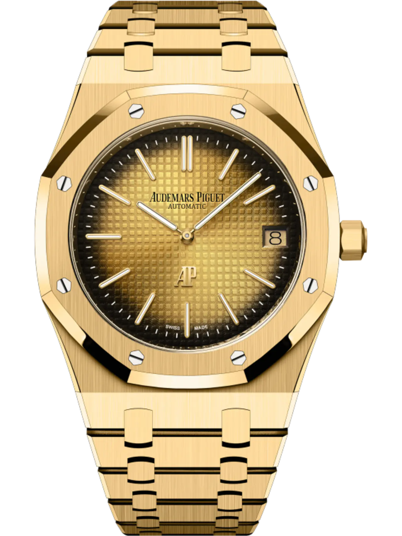 [2026 Mirror Grade]Audemars Piguet ROYAL OAK JUMBO Smoked Yellow Gold-Toned Dial 39mm 16202BA.OO.1240BA.02