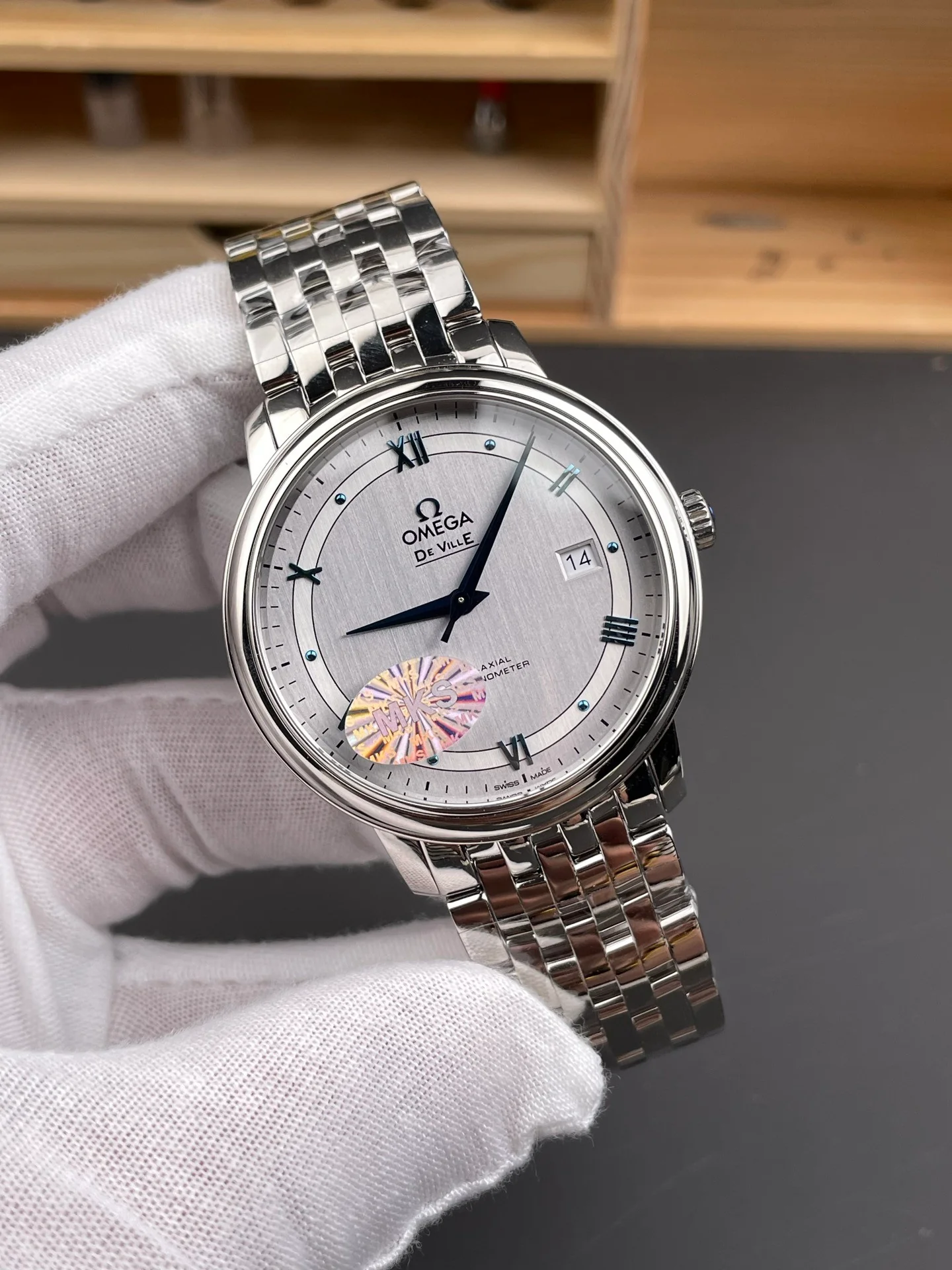 Rail Dial De Ville, Grey Dial with Blue Hands