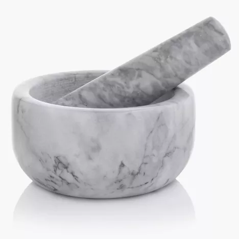 MARKA DUKA Moździerz kuchenny DUKA MARBLE 11,8x6,2 cm jasnoszary marmurowy