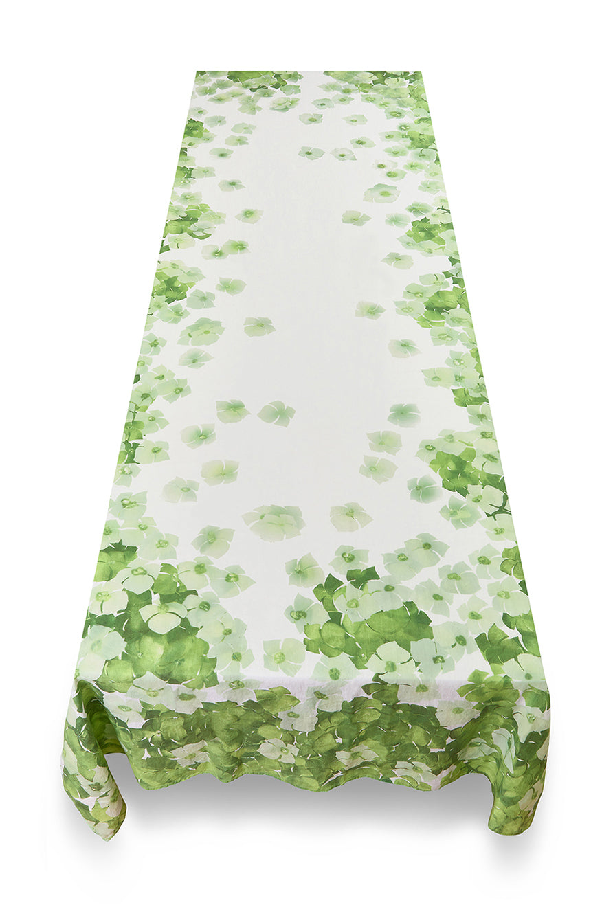 Green Rectangular Linen Tablecloth