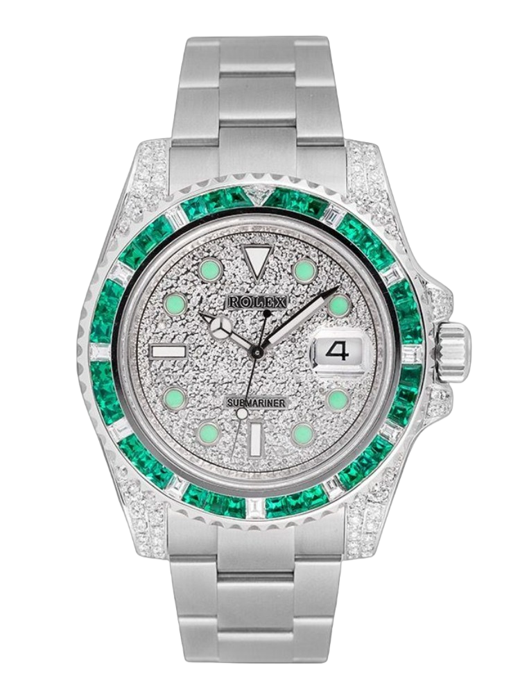 [2026 Mirror Grade]Rolex Submariner Date 116610LN Custom Diamond Stainless Steel 40MM Mens Replica Watch