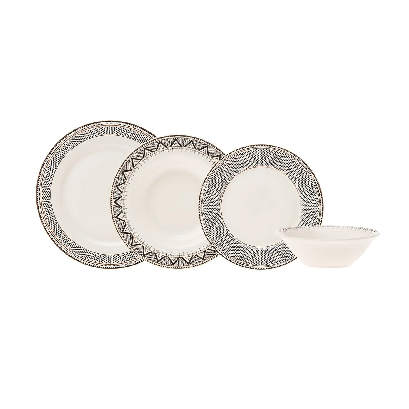 Service de table Karaca Globe pour 6 personnes, 24 pièces, porcelaine