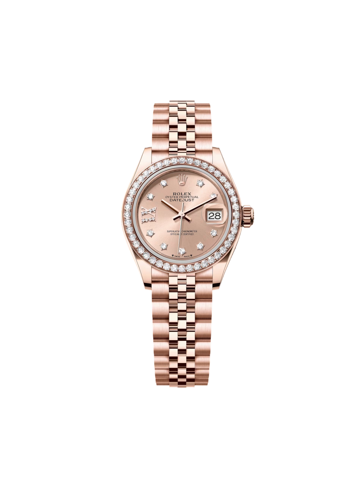 [2026 Mirror Grade]RLX  Lady-Datejust 28mm 279135RBR Rose Diamond Dial Jubilee Bracelet