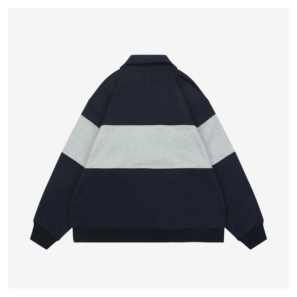 MM Patch Logo Half-Zip Colorblock Sweatshirt
