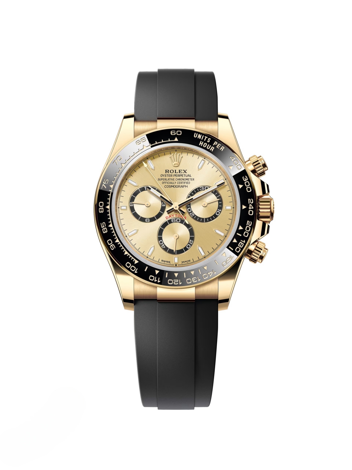 [2026 Mirror Grade]Rolex Daytona Yellow Gold/ Ceramic / Black /Oysterfex m126518LN-0010