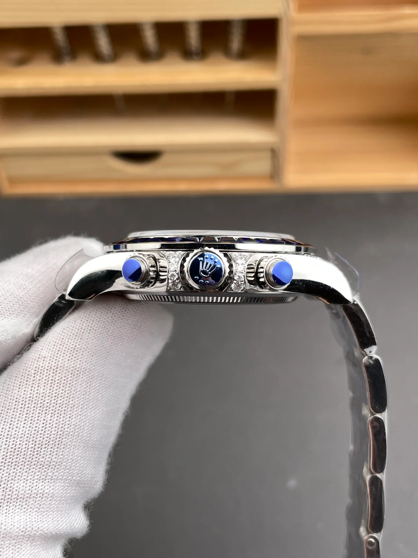 Hidden Edition Daytona Lab Grown Blue Bezel