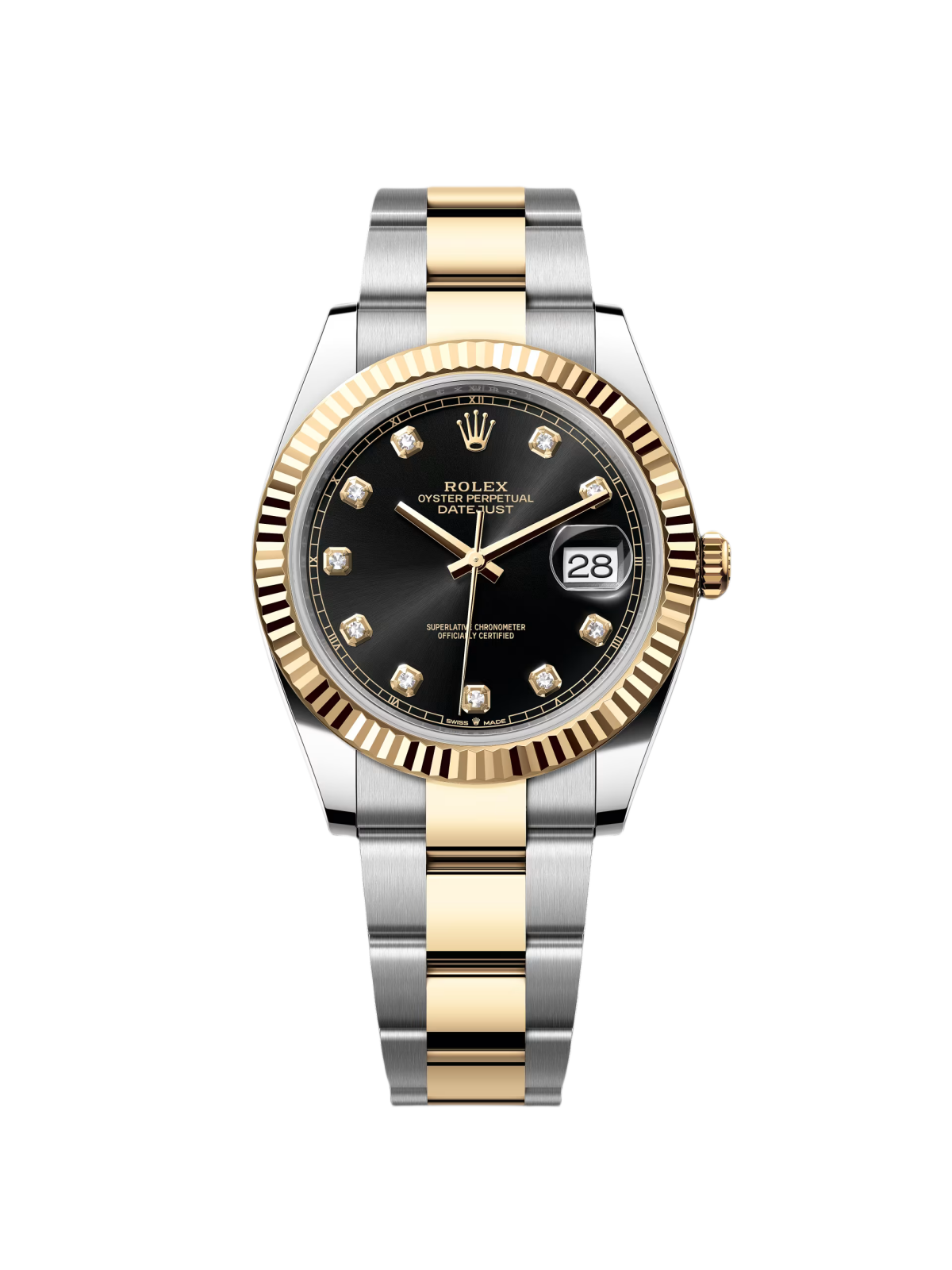 [2026 Mirror Grade]RLX  Datejust 41mm 126333 Black Diamond Jubilee Steel and Yellow Gold Men’s Watch