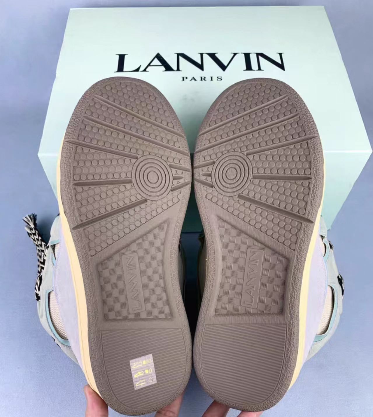 Lanvin Curb Sneakers "Light Sage / Mint"