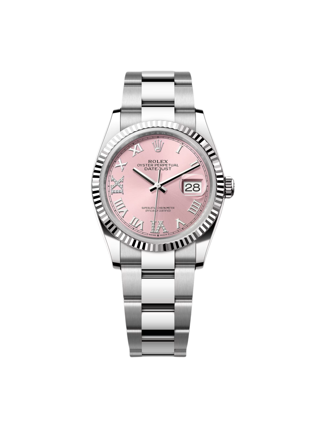 [2026 Mirror Grade]RLX  Datejust 36mm 126234 Pink Roman Dial Oyster Stainless Steel