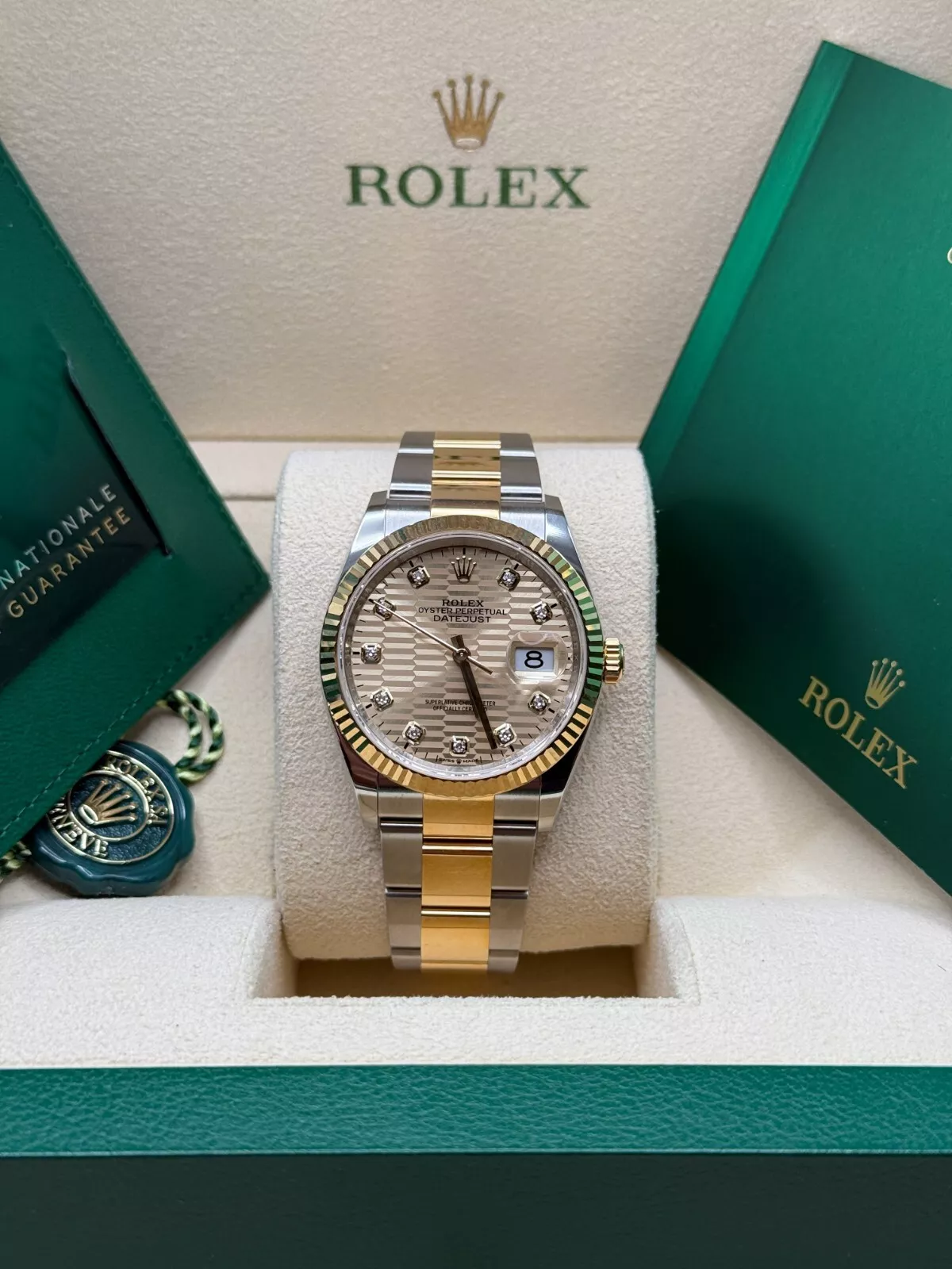 [2026 Mirror Grade]RLX  Datejust 36mm 126233-0046 Golden Fluted Motif 36mm Dial Oyster Bracelet