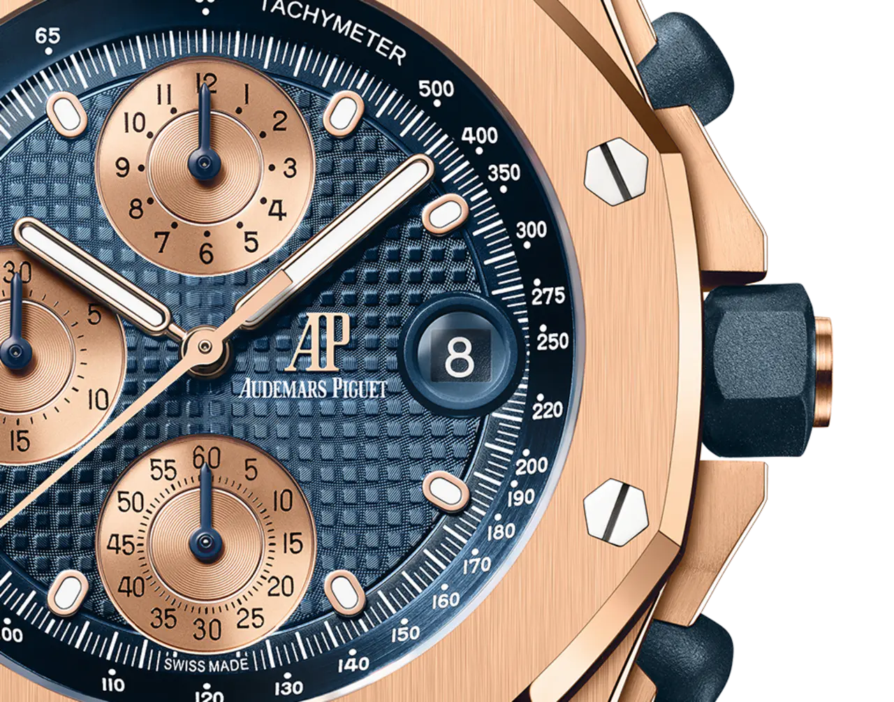 [2026 Mirror Grade]Audemars Piguet  OFFSHORE Pink Gold Blue Dial CHRONOGRAPH 42mm 26238OR.OO.2000OR.01