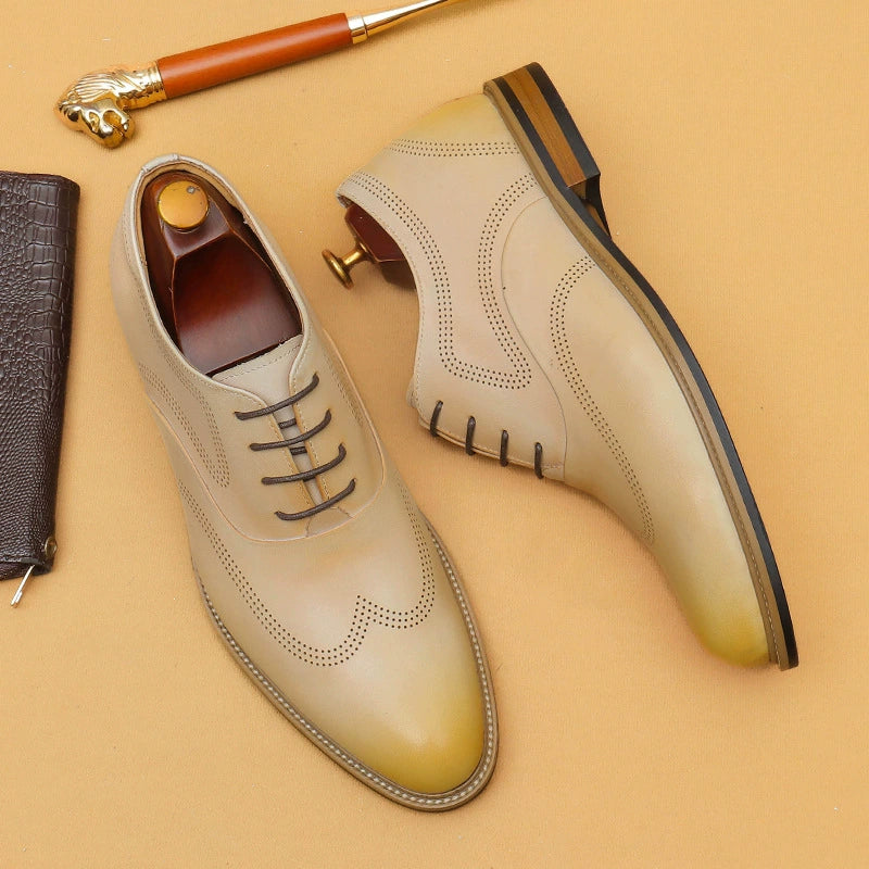 5.5cm Invisible Elevator Leather Formal Shoes 65128