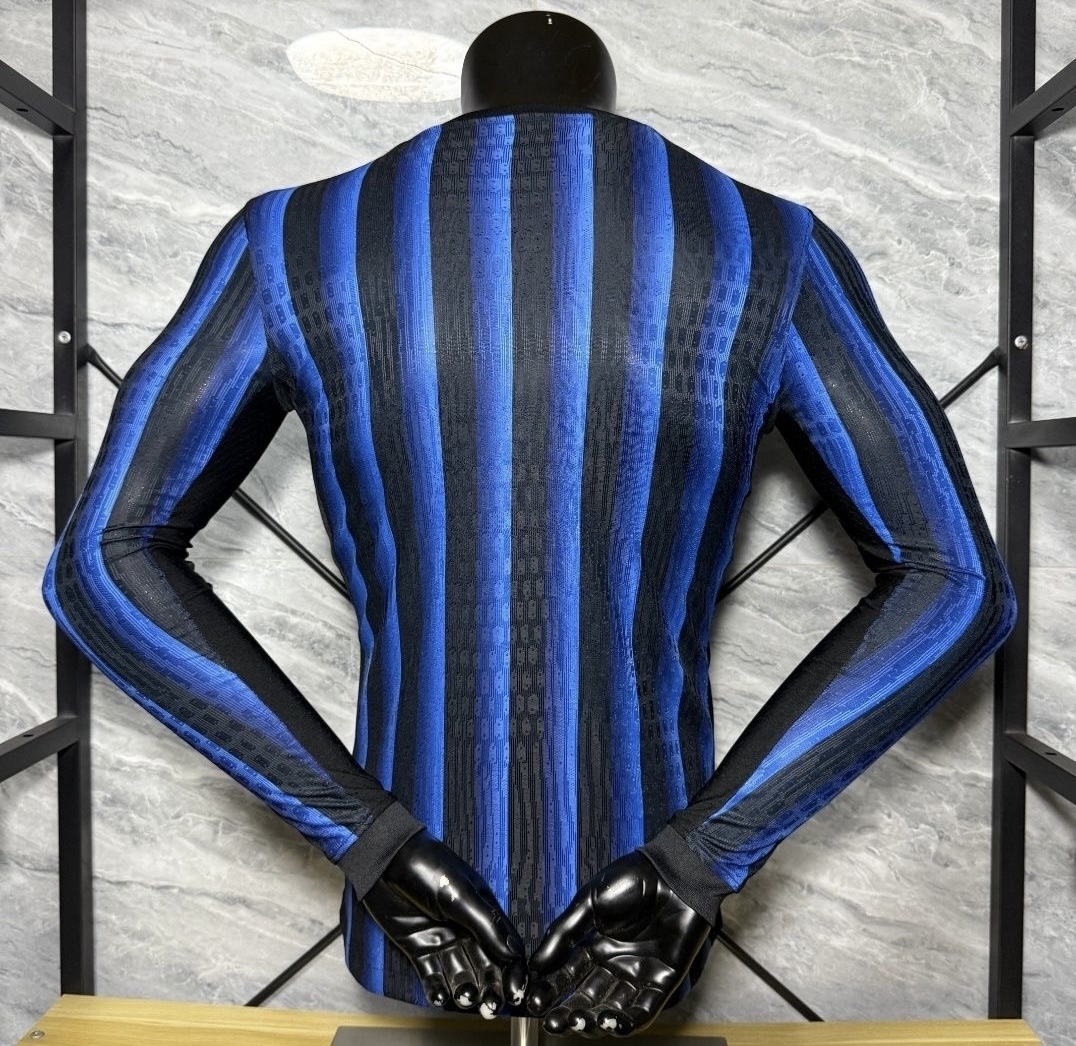 Authentic Soccer Jersey Inter Milan Home Long Sleeve Shirt 2025/26
