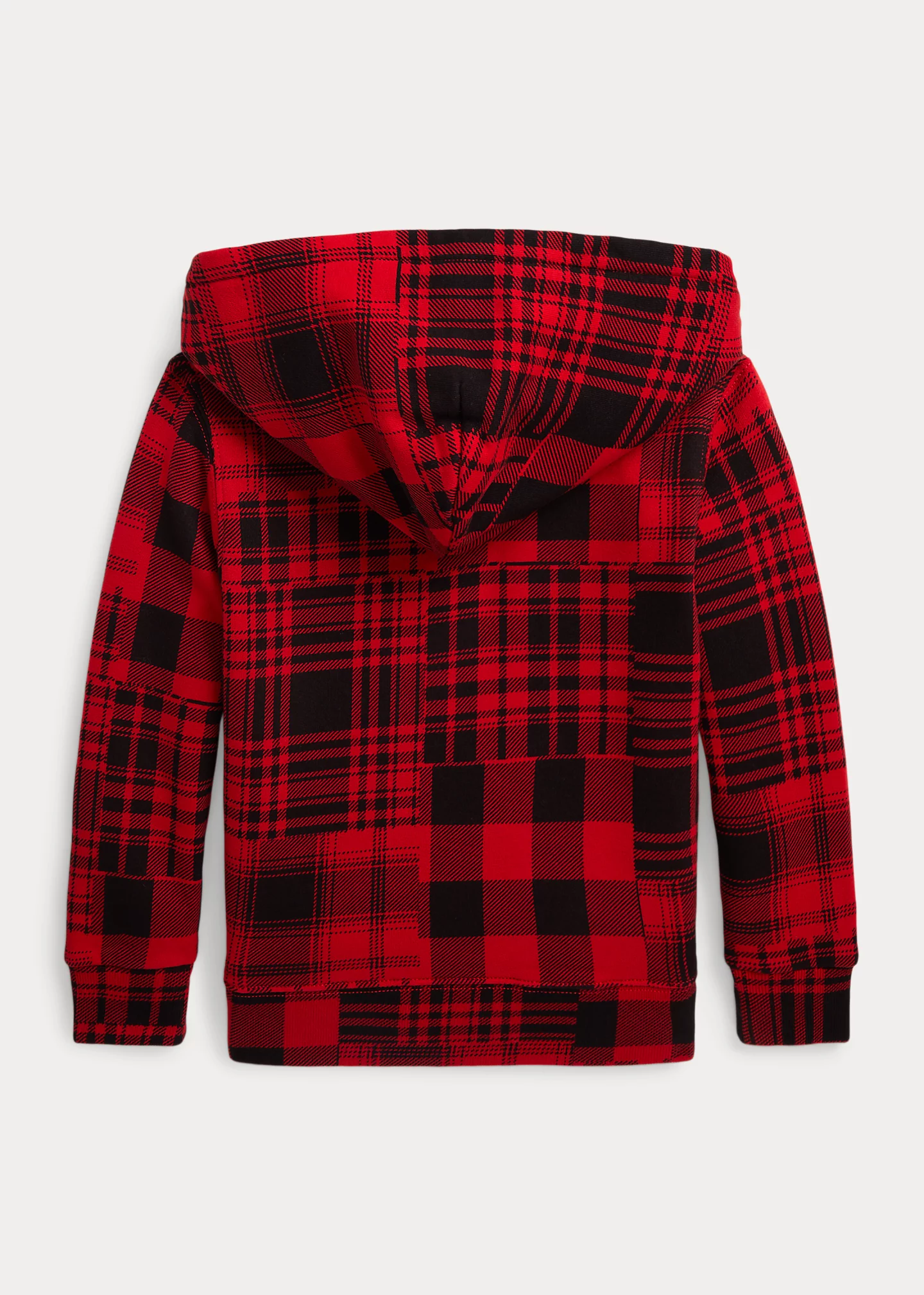 Polo Bear Plaid Fleece Hoodie