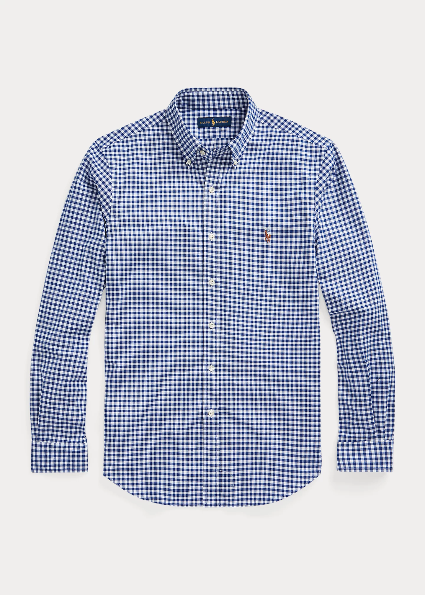 Slim Fit Gingham Stretch Oxford Shirt