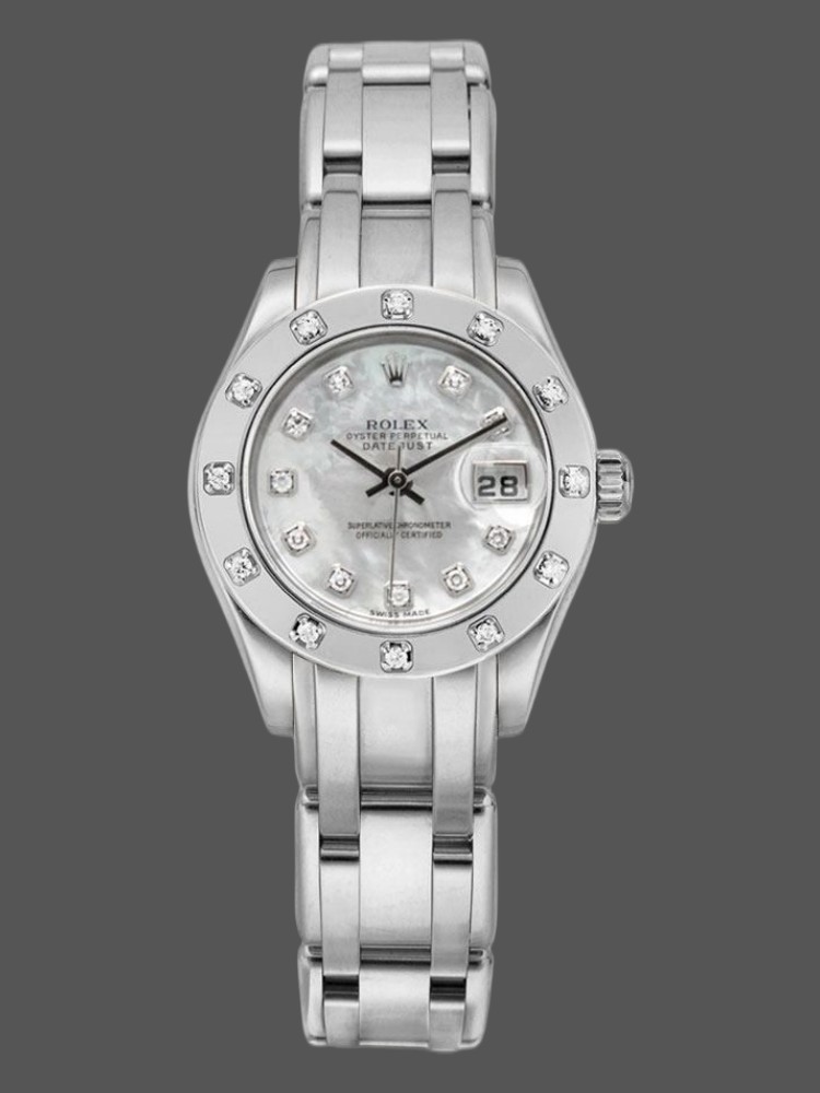 [2026 Mirror Grade]Rolex Pearlmaster 80319 MOP Diamond Dial 29MM Lady Replica Watch