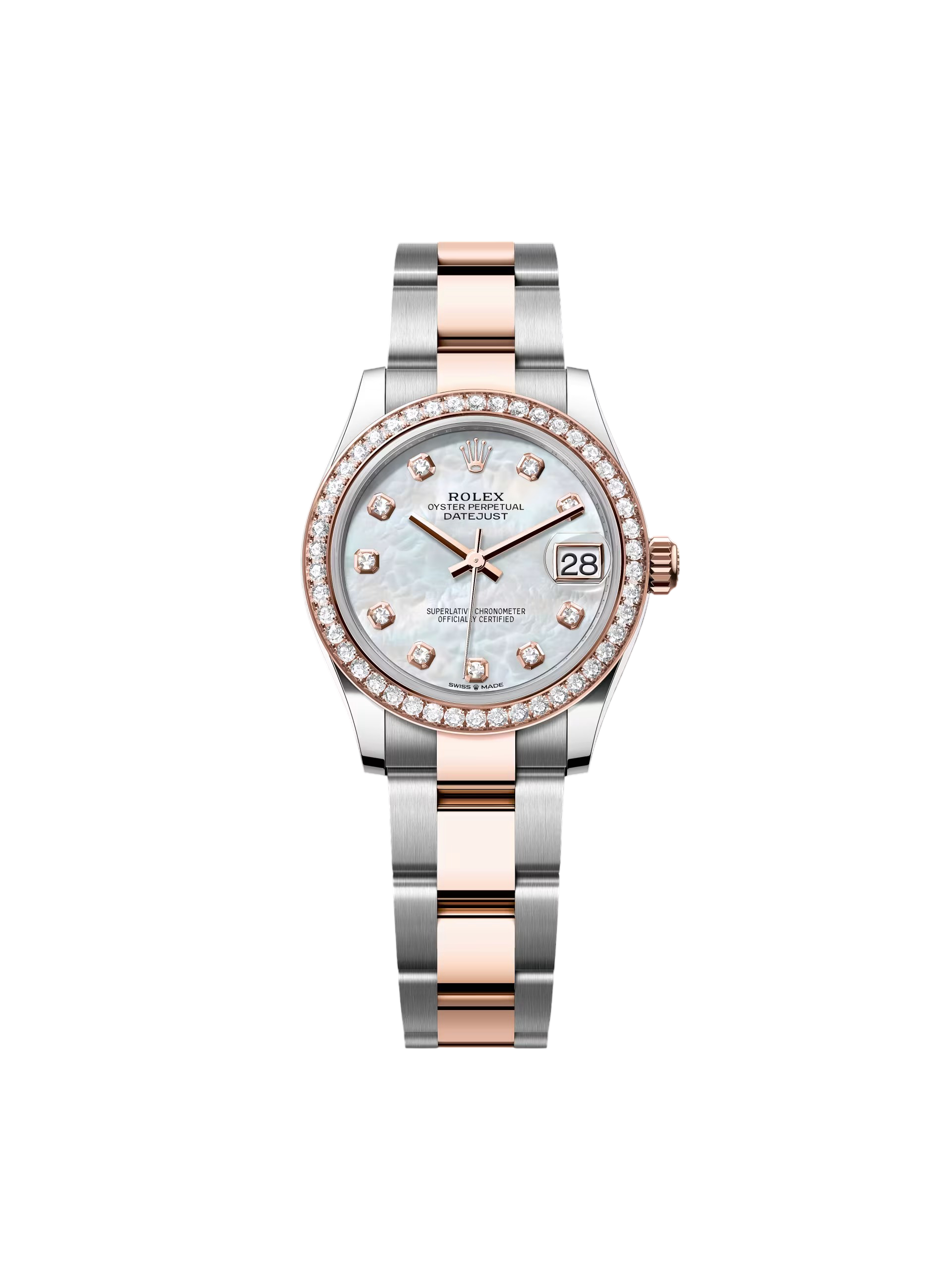 [2026 Mirror Grade]RLX Datejust m278381-0025/0026 Mother-of-Pearl Diamond 31mm Dial Diamond-Set Bezel and Oyster Bracelet Watch