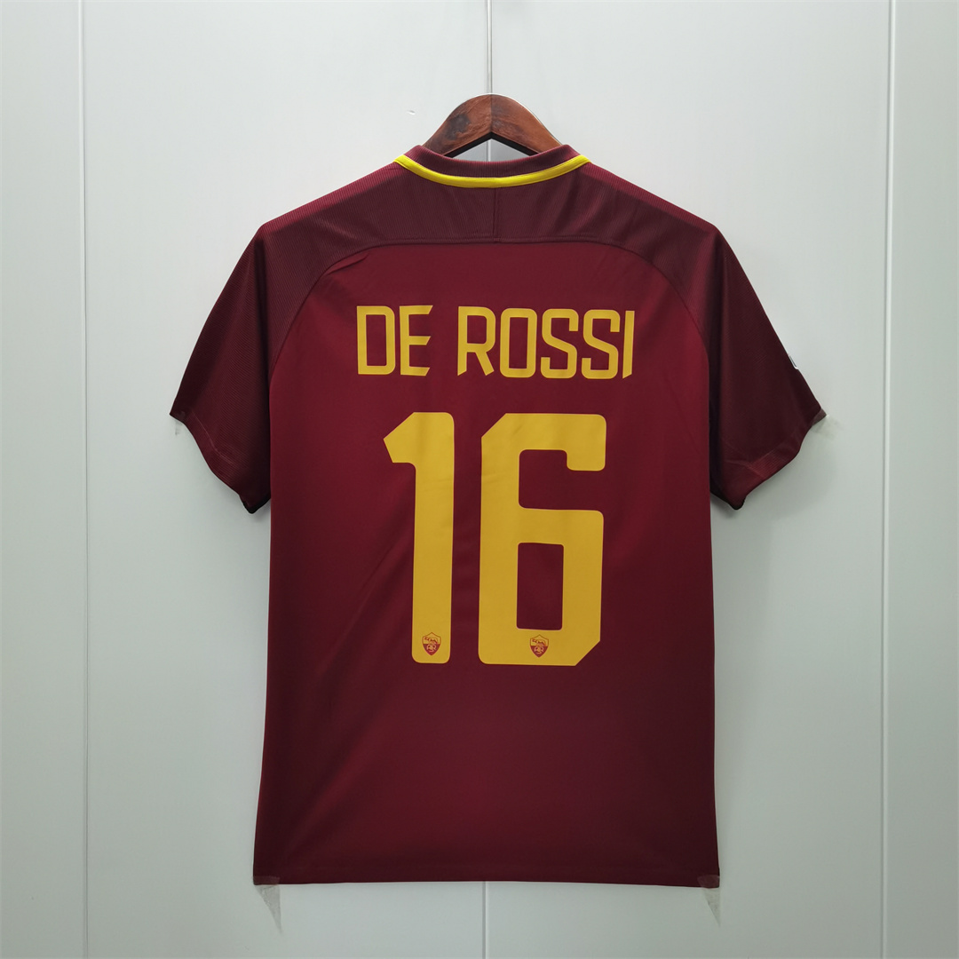 Roma Retro Soccer Jersey Home Custom Shirt 2017/18