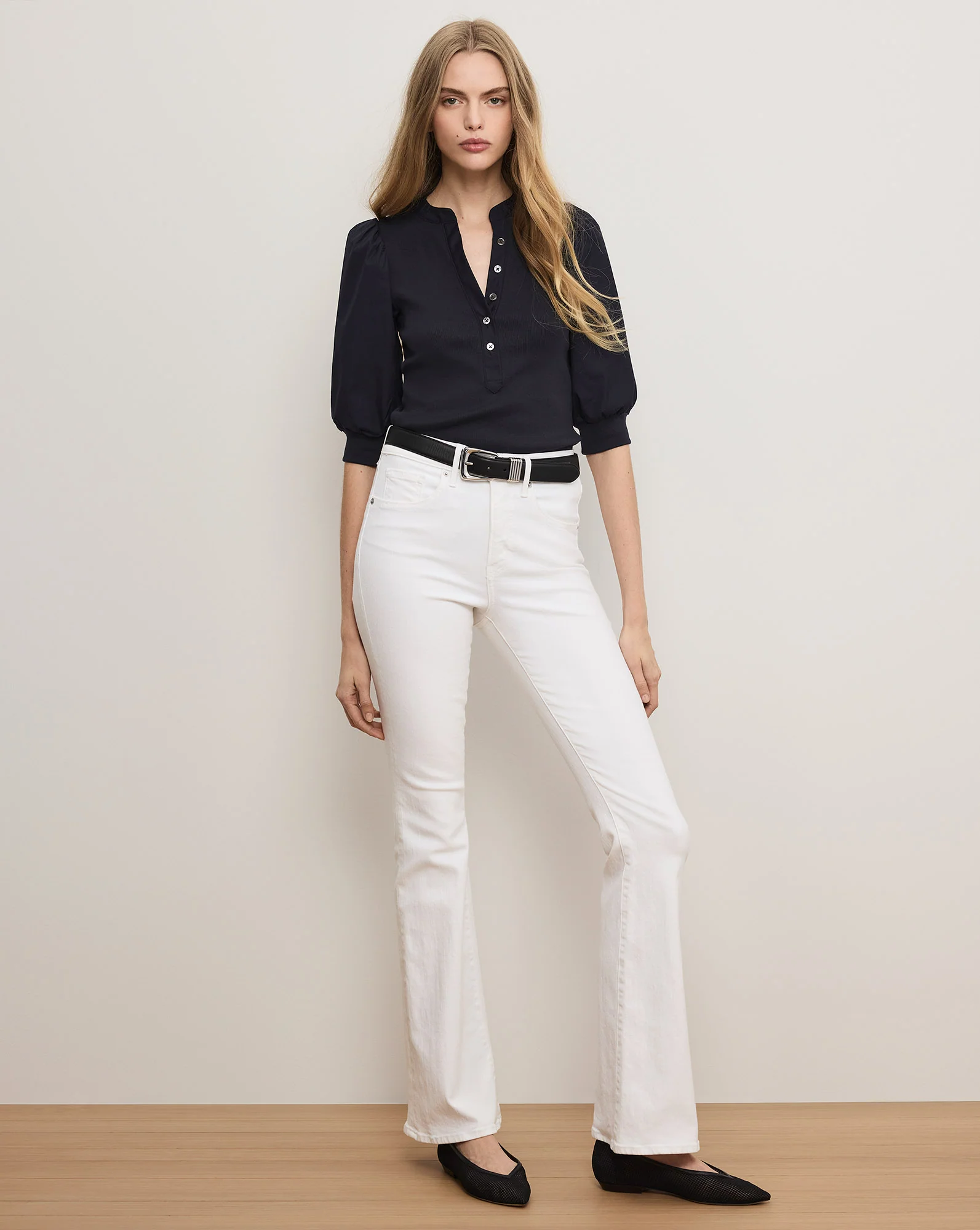 Coralee Puff-Sleeve Top