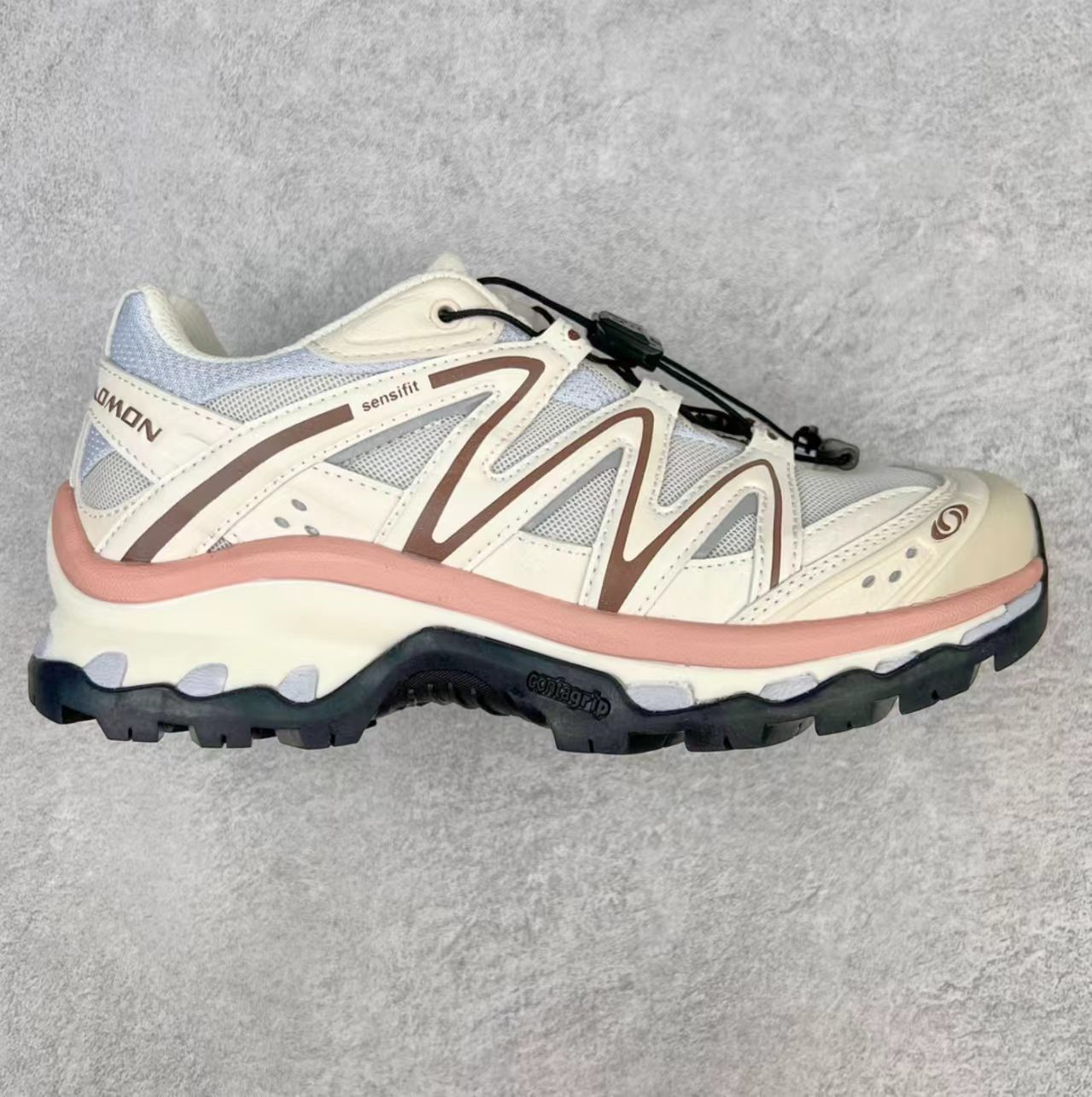 Salomon XA Pro 3D Cream Pink Light Blue Mesh Hiking Shoes