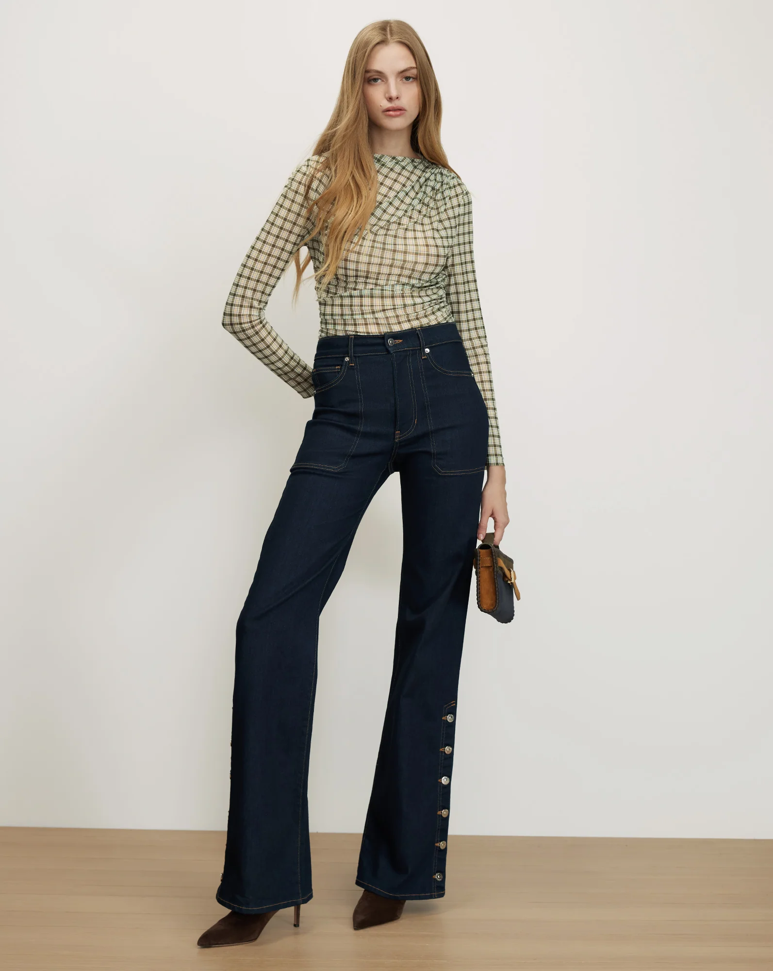 Nuvia Plaid Top