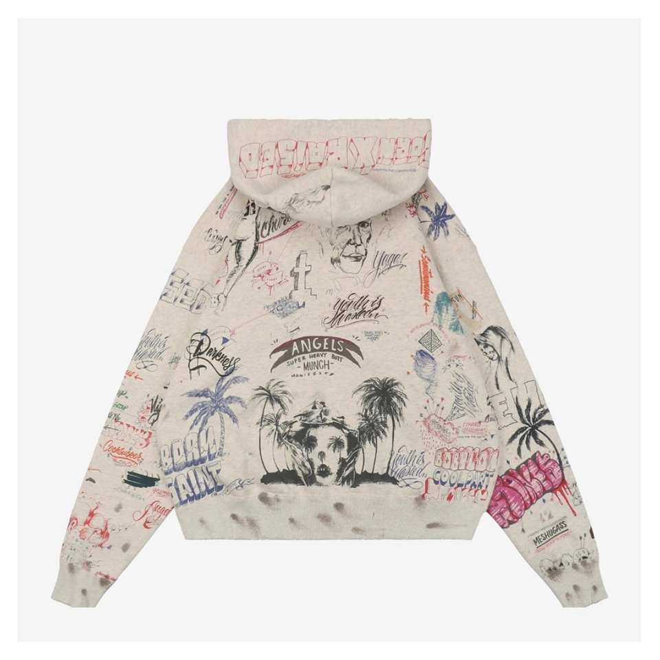 Saint Michael LA Diamond Allover Graffiti Hoodie