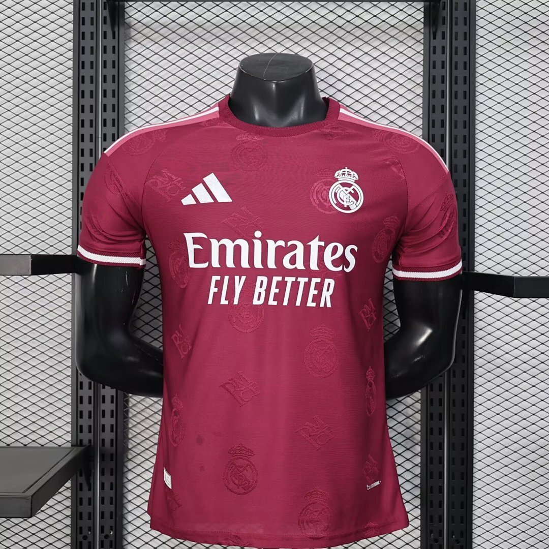 Real Madrid Authentic Soccer Jersey Red Special Edition Shirt 2025/26