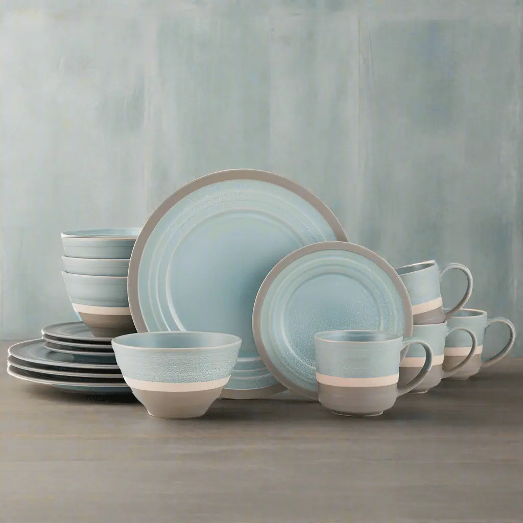 Arlie Blue 12 Piece Pasta Dinnerware Set, Service for 4