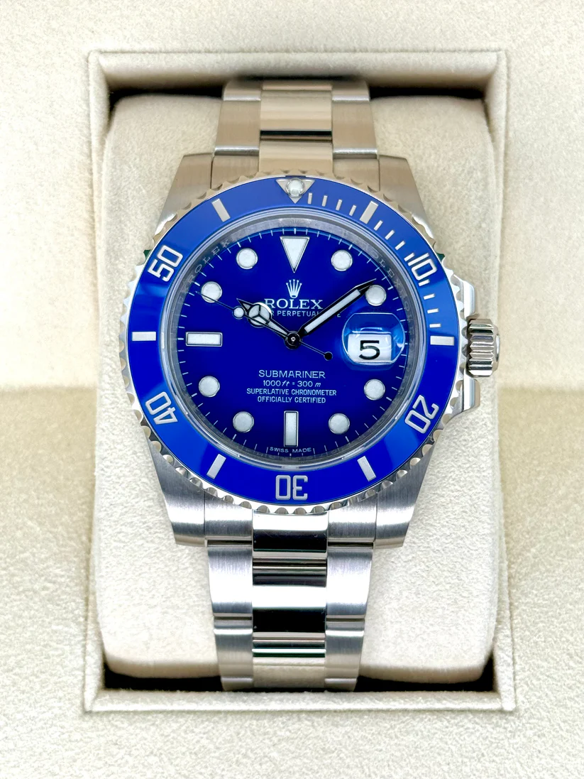 [2026 Mirror Grade]Rolex Submariner Date Smurf 18ct  41mm White Gold / Blue R116619LB