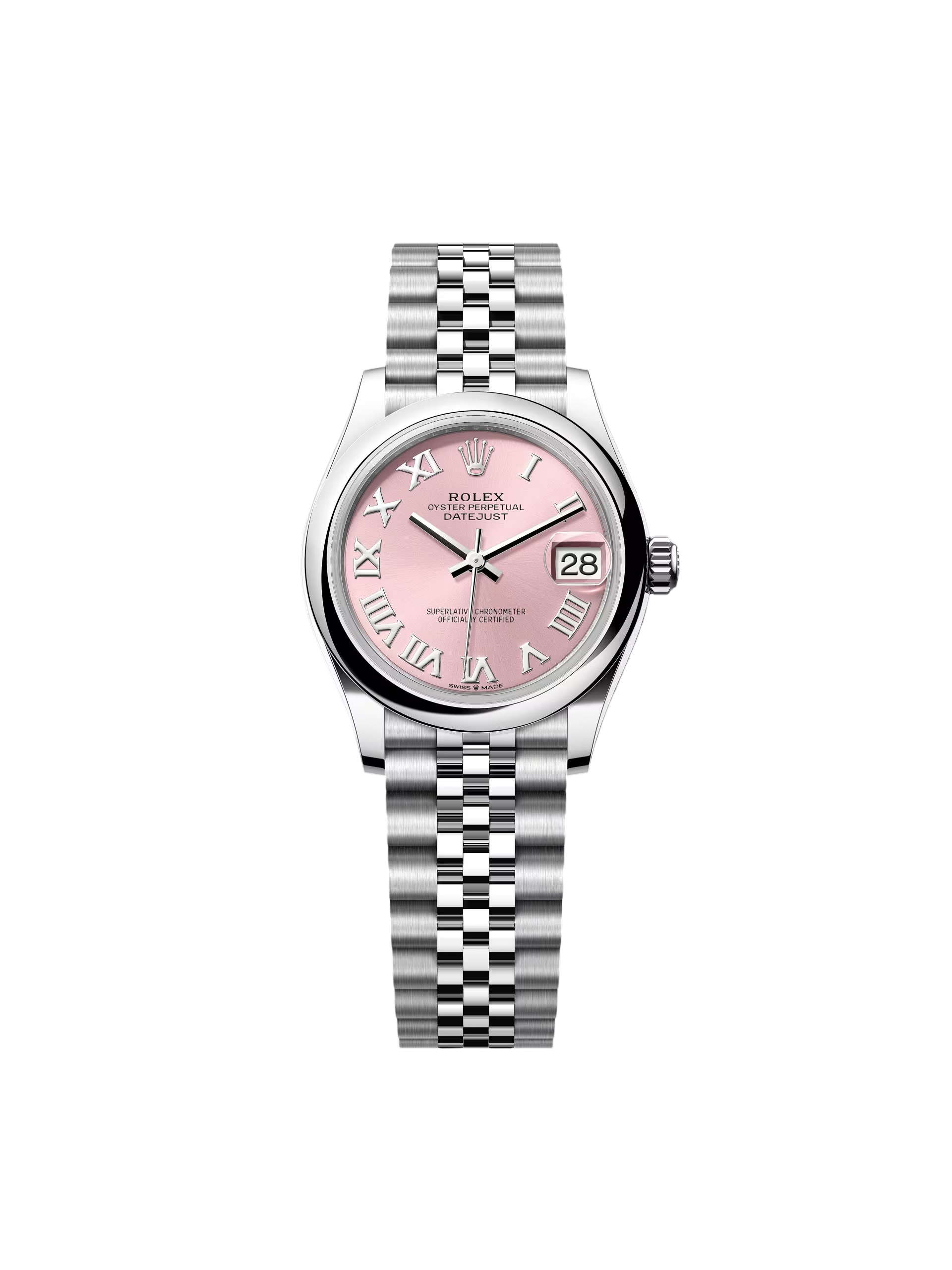 [2026 Mirror Grade]RLX Datejust m278240-0013/0014 31mm Pink Roman Domed Bezel Oyster Oystersteel