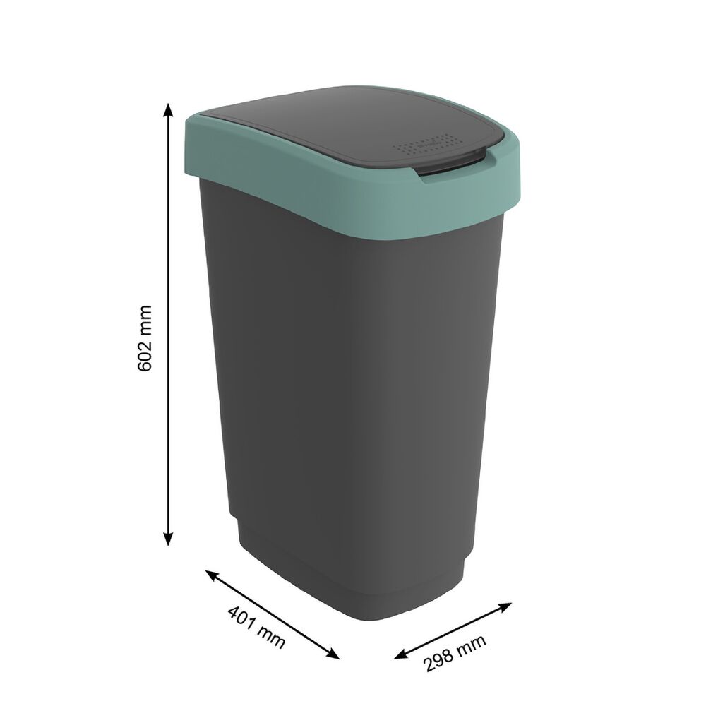 ROTHO Kosz na śmieci Rotho Twist, swing, 50 L, zielony