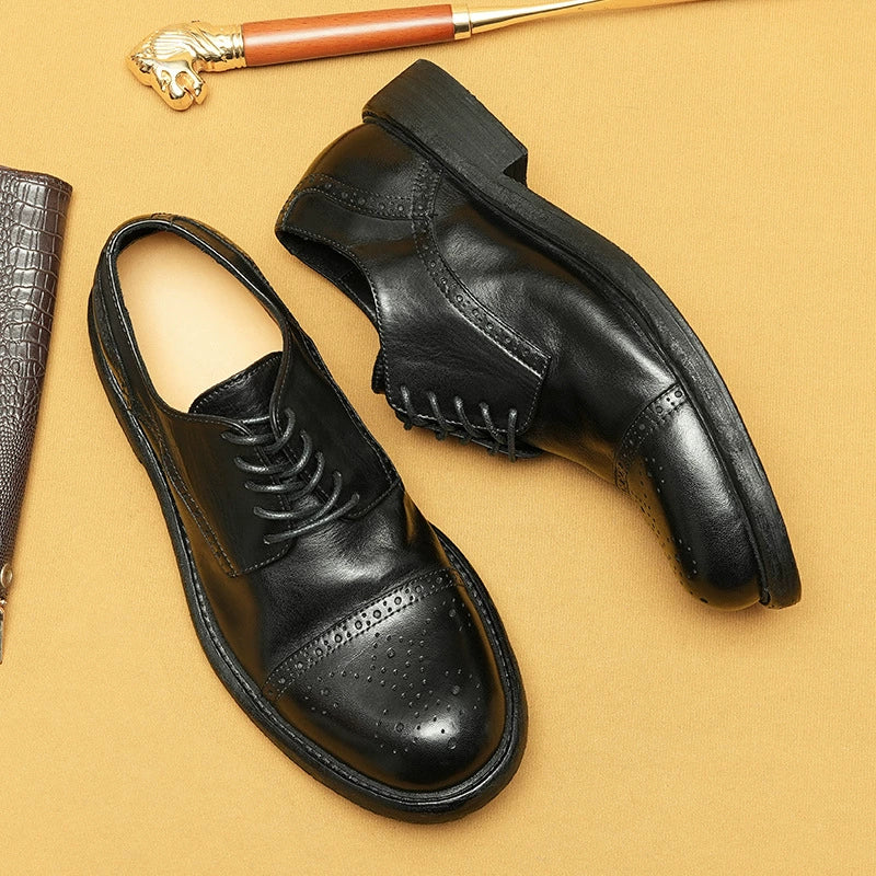 (Ships in 6 days)Men’s Goodyear Welted Handmade Leather Dress Shoes 82711